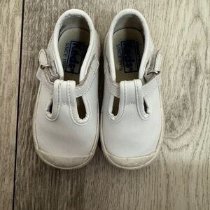 Keds White Baby Walker Shoes T-Strap Design